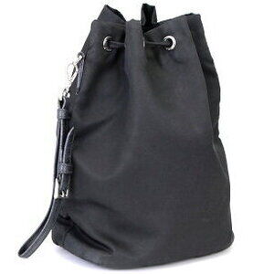 Prada Drawstring Nylon Black Pouch